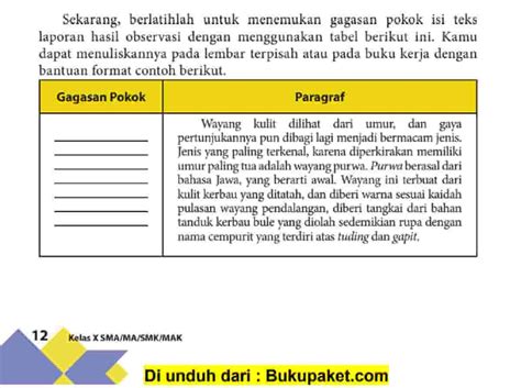 Kunci Jawaban Bahasa Indonesia Kelas 10 Halaman 12 13 14 Kegiatan 2