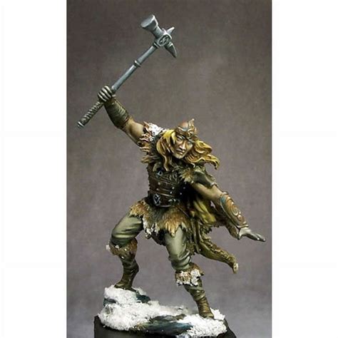 Male Barbarian With Warhammer Miniature Visions In Fantasy Dark Sword