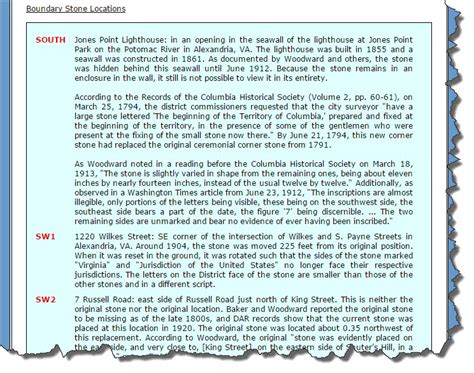 washington d c original boundary and boundary stones geographic enterprises
