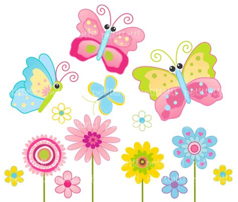 Cute Butterfly And Flower Clipart Png 20 Free Cliparts Download