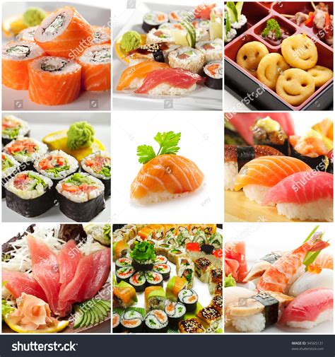 Japanese Food Collage Stock Photo 94565131 Shutterstock