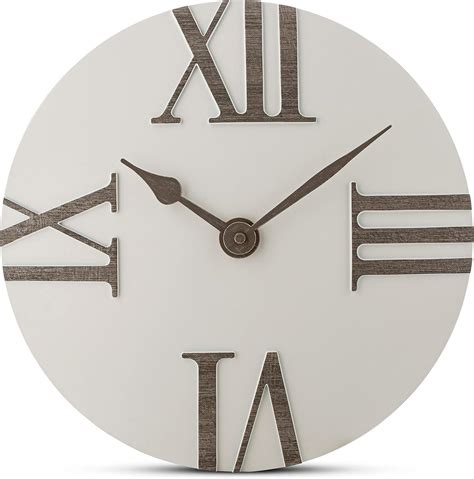 Bernhard Products Wall Clock Silent Non Ticking 12 Inch Modern White