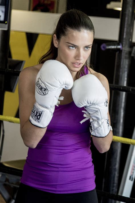 Adriana Lima Boxing Clothes Victoria Secret Workout White Manicure