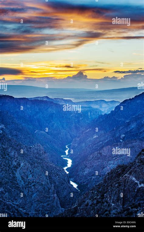 Sunset View Of The Gunnison River And Black Canyon Of The Gunnison