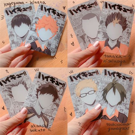 Haikyuu Manga Panel Photocards Set Of 2 Hinata Etsy