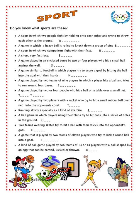 20 Sports Reading Comprehension Worksheets Full Reading