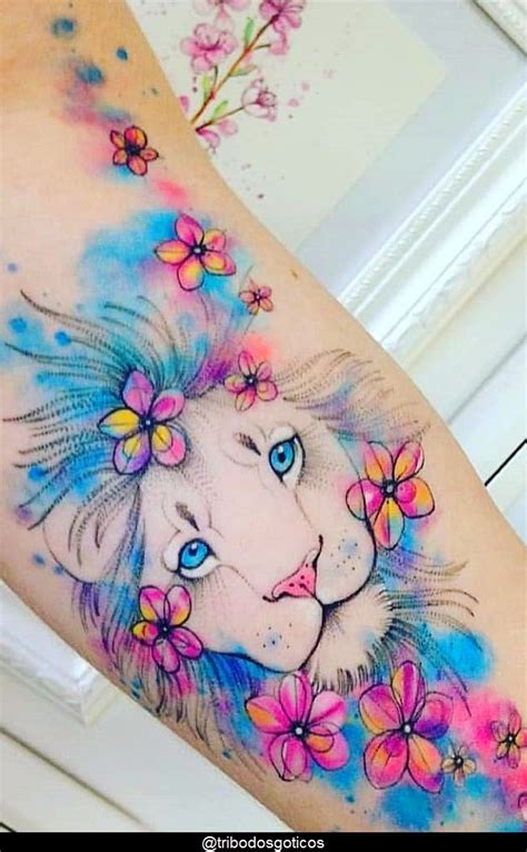 Tattoo Ideas Female Lion Beautiful Colorful Lion Tattoo Leo Tattoo