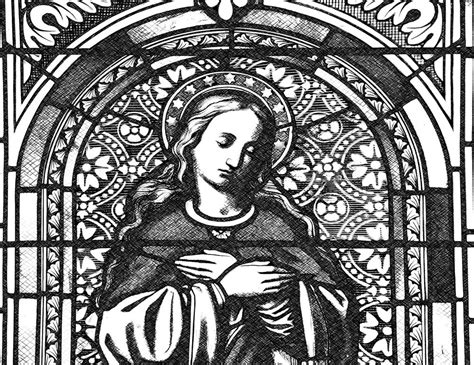 Virgin Mary Catholic Coloring Page