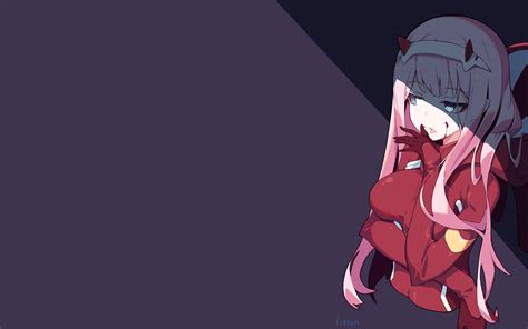 Zero Two In The Darling Franxx Desktop Wallpaper