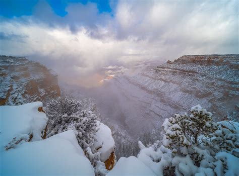 Grand Canyon National Park South Rim Winter Snow Fuji Gfx100 Arizona
