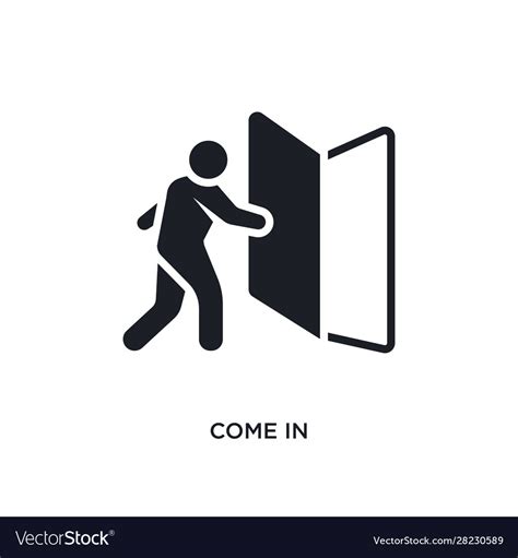 Come In Isolated Icon Simple Element From Humans Vector Image
