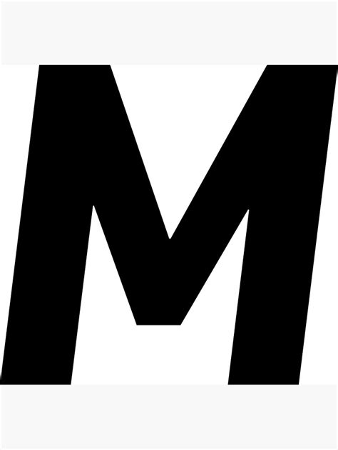 Letter M Word Mm Letra Eme Poster For Sale By Zooofart Redbubble