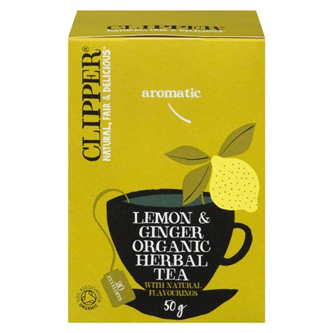 Clipper Organic Lemon And Ginger Herbal Tea Bags Stong S Market