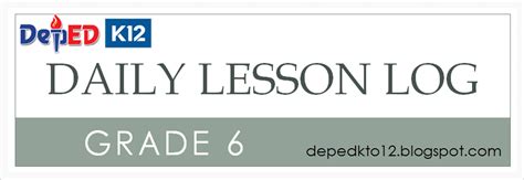 Grade Daily Lesson Log Quarter Week Feb Deped Click