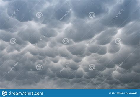 Mammatus Clouds Stock Photo Image Of Background Mammatus 214163980