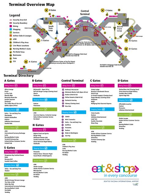 Map Of Seattle Airport Terminals World Map