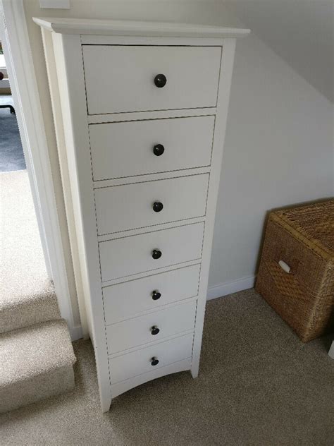 Fully framed, add a drawer to create a nightstand. Tall White 7 Drawer Chest of Drawers | in Bonnyrigg ...