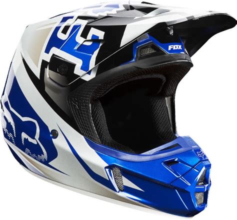 Find deals on products in cycling gear on amazon. Sell Fox Racing V2 Anthem Blue White Dirt Bike Helmet with ...