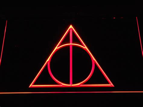Harry Potter Deathly Hallows Logo Led Neon Sign Safespecial