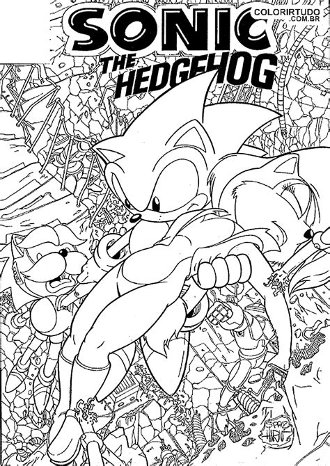 Desenhos Do Sonic Para Colorir E Imprimir Colorir Tudo