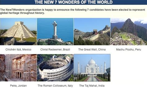 Seven Wonders Of The World Seven 7 Wonders Of The World