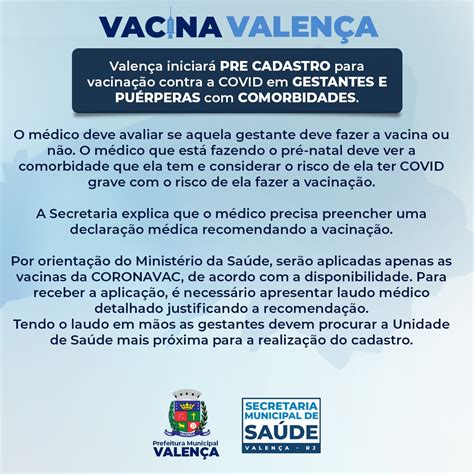 A vacina está disponível nos postos de vacinação do sus para os grupos prioritários definidos na campanha. Vacina COVID-19: Pré-cadastro para gestantes e puerperas com comorbidades | Prefeitura Municipal ...