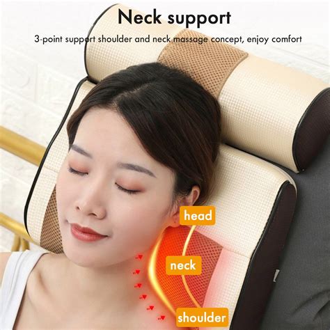 Infrared Heating Neck Shoulder Back Body Electric Massage Pillow Shiatsu Massager Device
