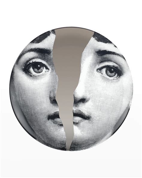 Fornasetti Tema E Variazioni N 137 Face With Flower Gold Wall Plate