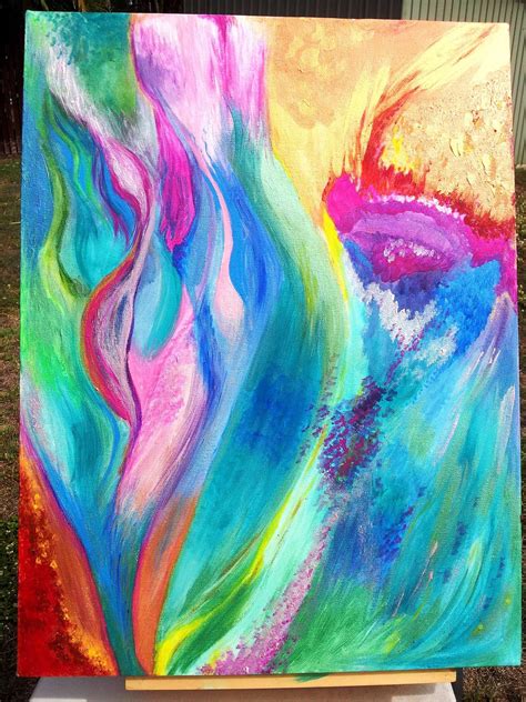 Colourful Acrylic Abstract Painting On Canvas Painting Abstract
