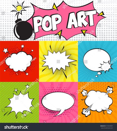 Set Cartooncomic Speech Bubbles Pop Art Stock Vector 519433597 - Shutterstock