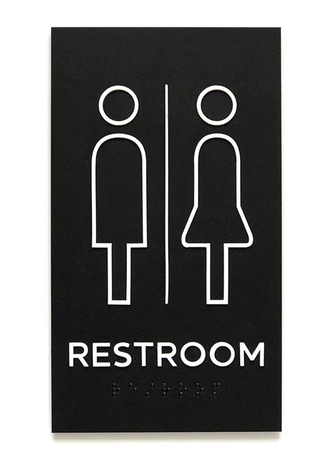 Kubik Letters Restroom Sign Restroom Signs For Business Ada Unisex