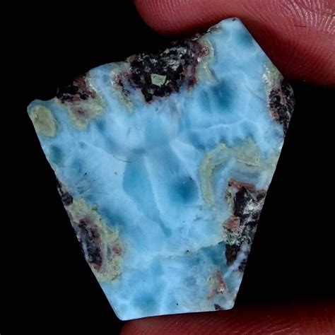 Natural Dominican Republic Larimar Rough Untreated Loose Gemstones Tc74