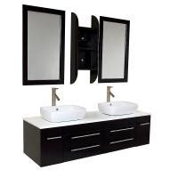 About 9% of these are bathroom vanities, 46% are bathroom sinks. 59 Inch Natural Wood Modern Double Vessel Sink Bathroom ...
