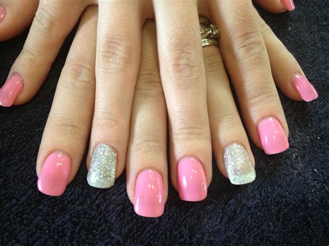 Pink And Glitter Shellac Nails Makeup Art Makeup Nails Hair Makeup