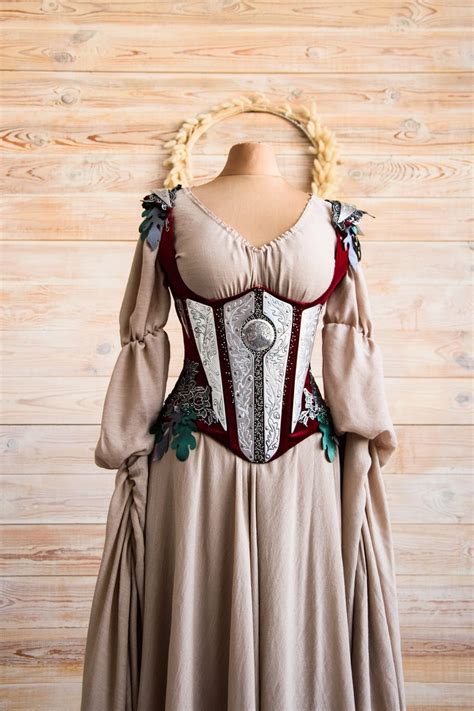 Fantasy Elven Dress With Steel Boned Vest Elven Wedding Etsy