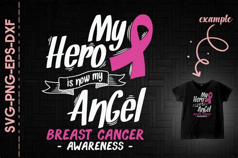 My Hero Is Now My Angel Breast Cancer By Utenbaw Thehungryjpeg