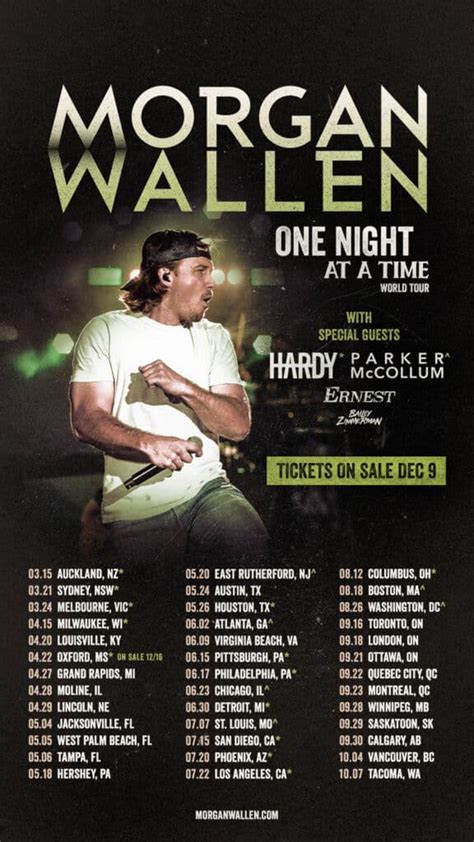 How To Get Tickets To Morgan Wallens One Night At A Time World Tour