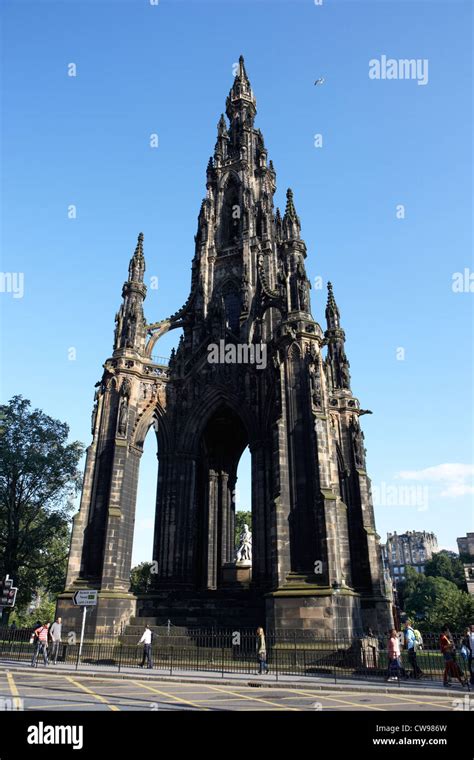 Sir Walter Scott Memorial Edinburgh High Resolution Stock Photography