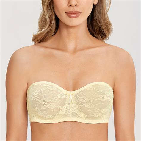Womens Multiway Strapless Lace Bra Underwire See Through Convertible Sheer Ebay