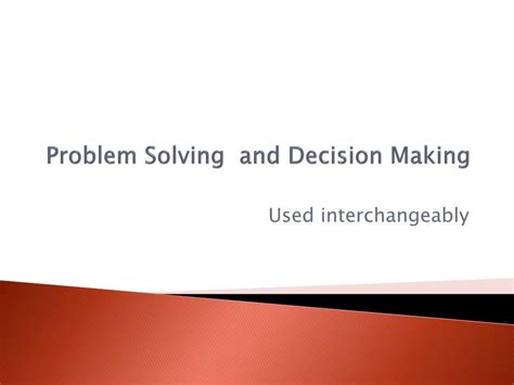 Ppt Problem Solving And Decision Making Powerpoint Presentation Free