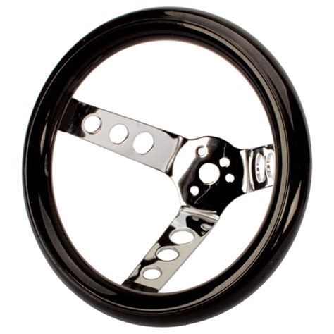 Classic 9 34 Inch Black Steering Wheel W Holes