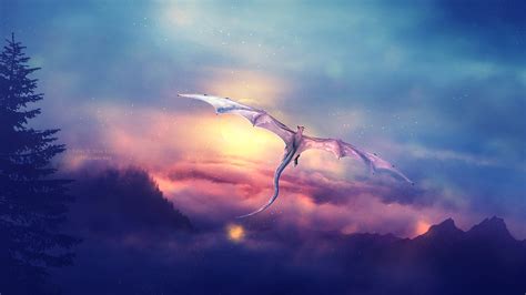 1920x1080 Dragon Flying Over Laptop Full Hd 1080p Hd 4k Wallpapers