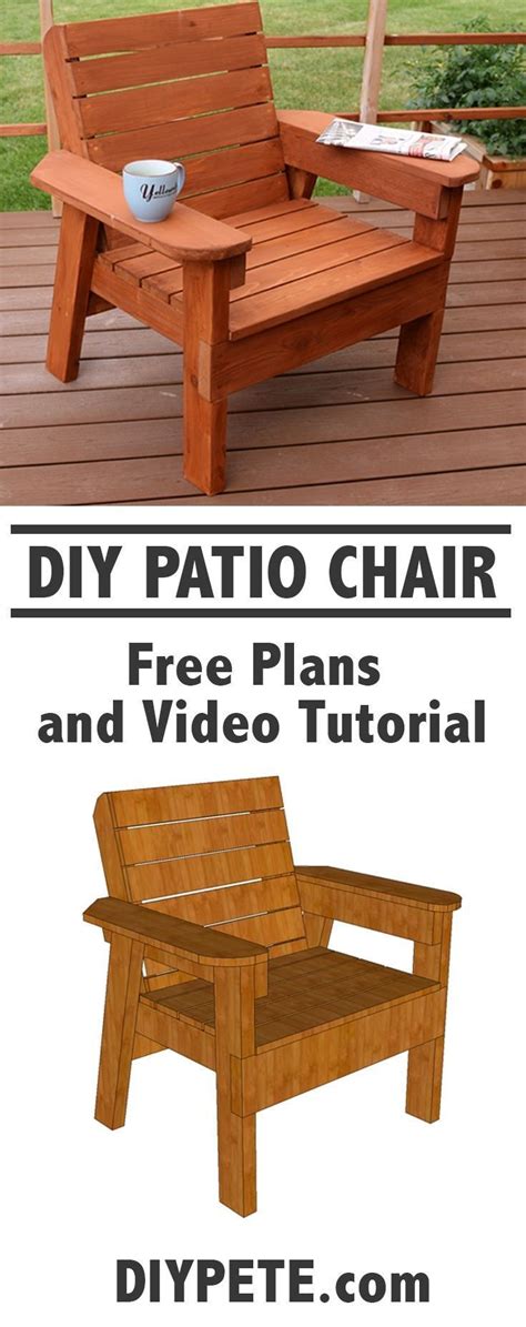 Plans Of Woodworking Diy Projects Learn How To Build A Patio Chair
