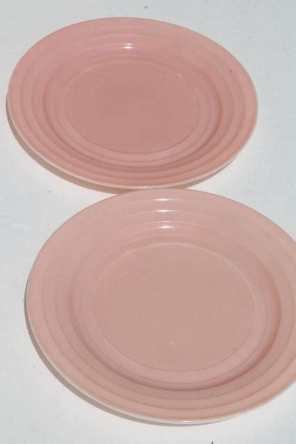 Hazel Atlas Moderntone Depression Glass Dishes Platonite Pastels Pink