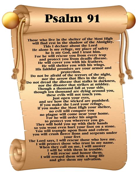 Psalm 91 Prayer Print A3 Bible Poster Psalm 91 Etsy India