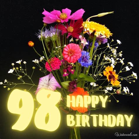 Original Happy 98th Birthday Cards With Best Wishes