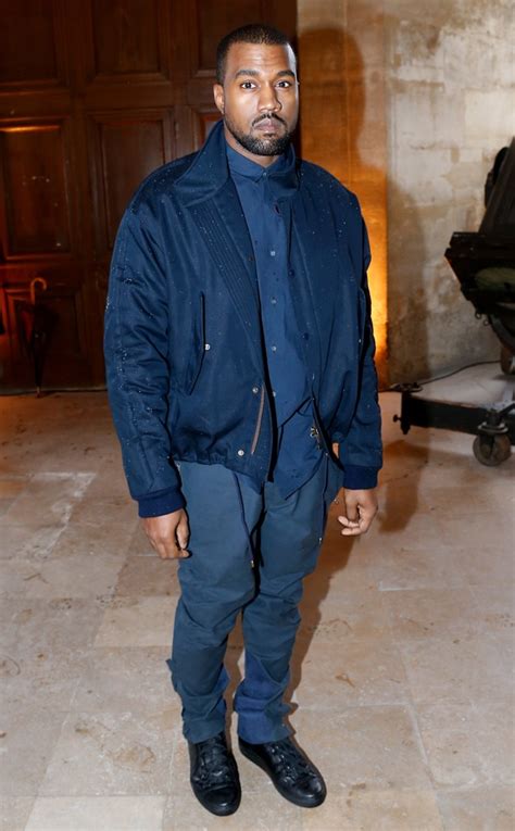 Kanye West From Stars At Paris Fashion Week Fall 2014 E News