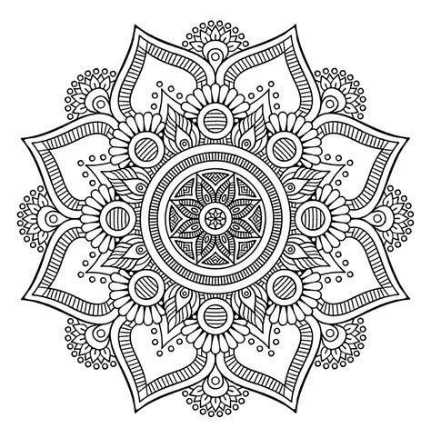 Coloriage Mandala Fleur T L Charger Et Imprimer Gratuit Sur
