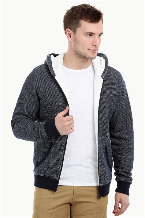 Mens fuzzy sherpa pullover hoodie sweatshirts fashion long sleeve sport front pocket fall outwear winter hooded. Buy Online Men's Navy Fleece Sherpa Lined Hoodie Online ...