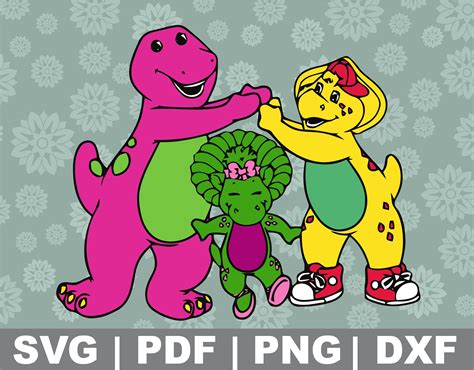 Barney And Friends Svg Svg Png Dxf Pdf Instant Download Etsy